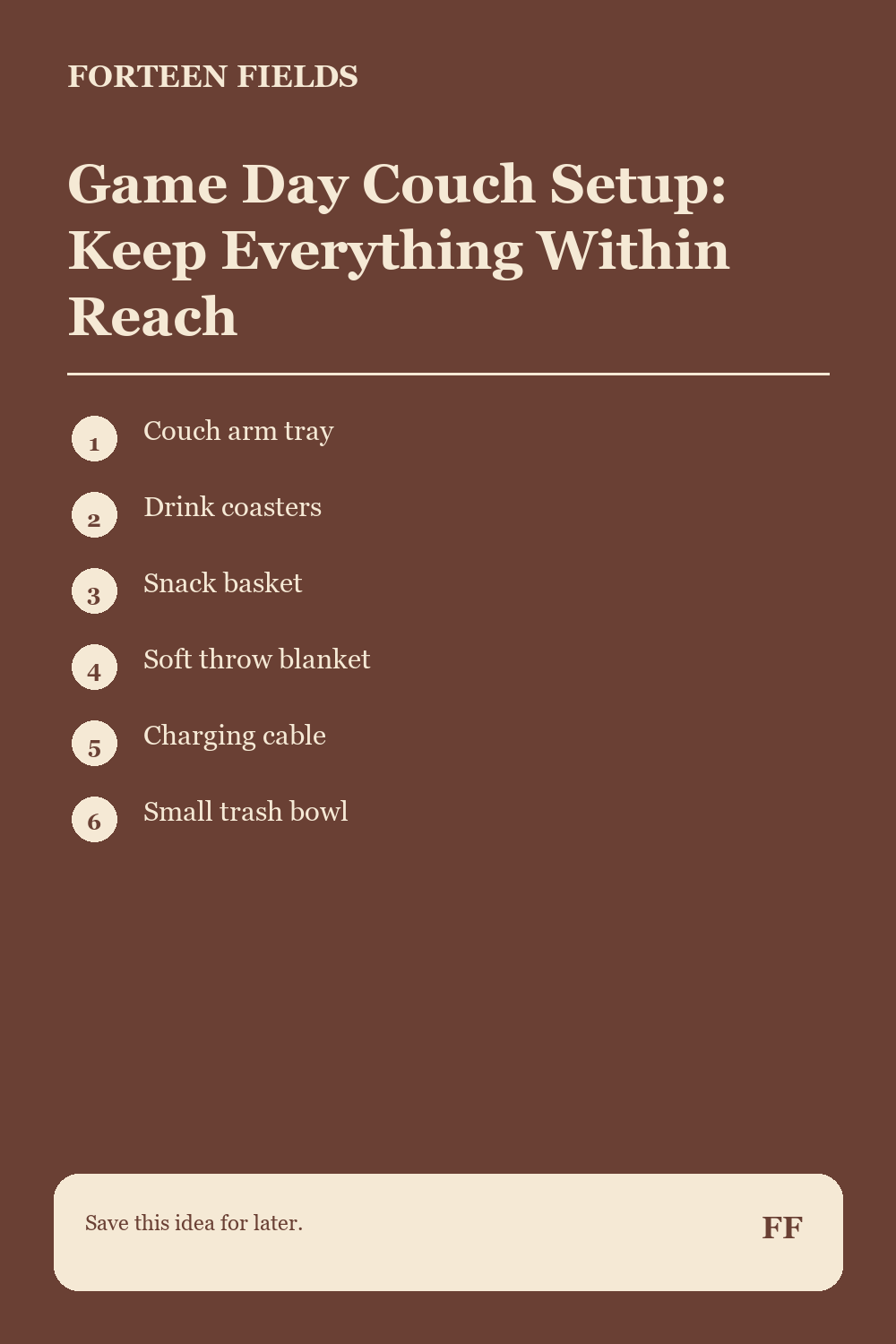 Game Day Couch Setup: Keep Everything Within Reach