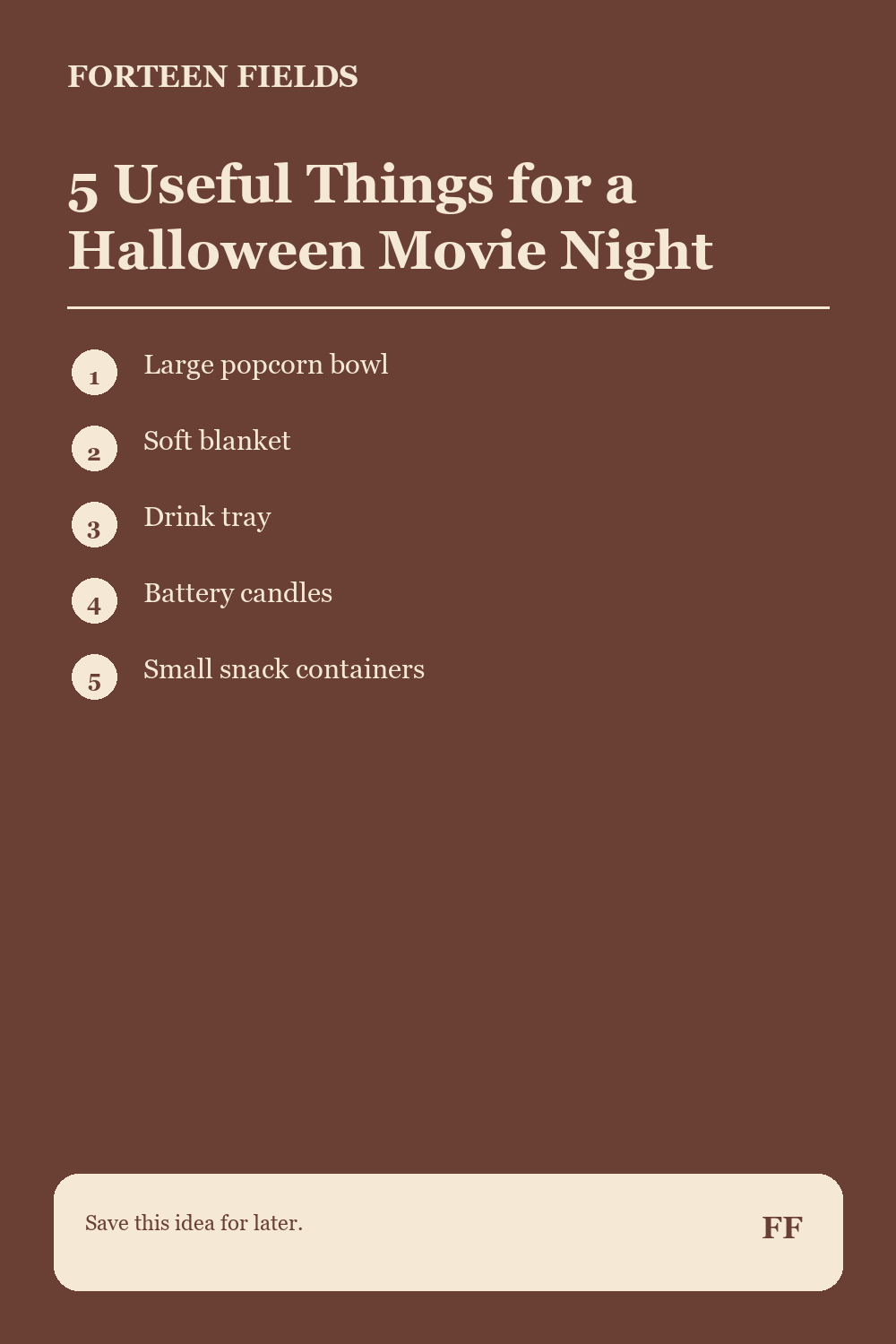 5 Useful Things for a Halloween Movie Night