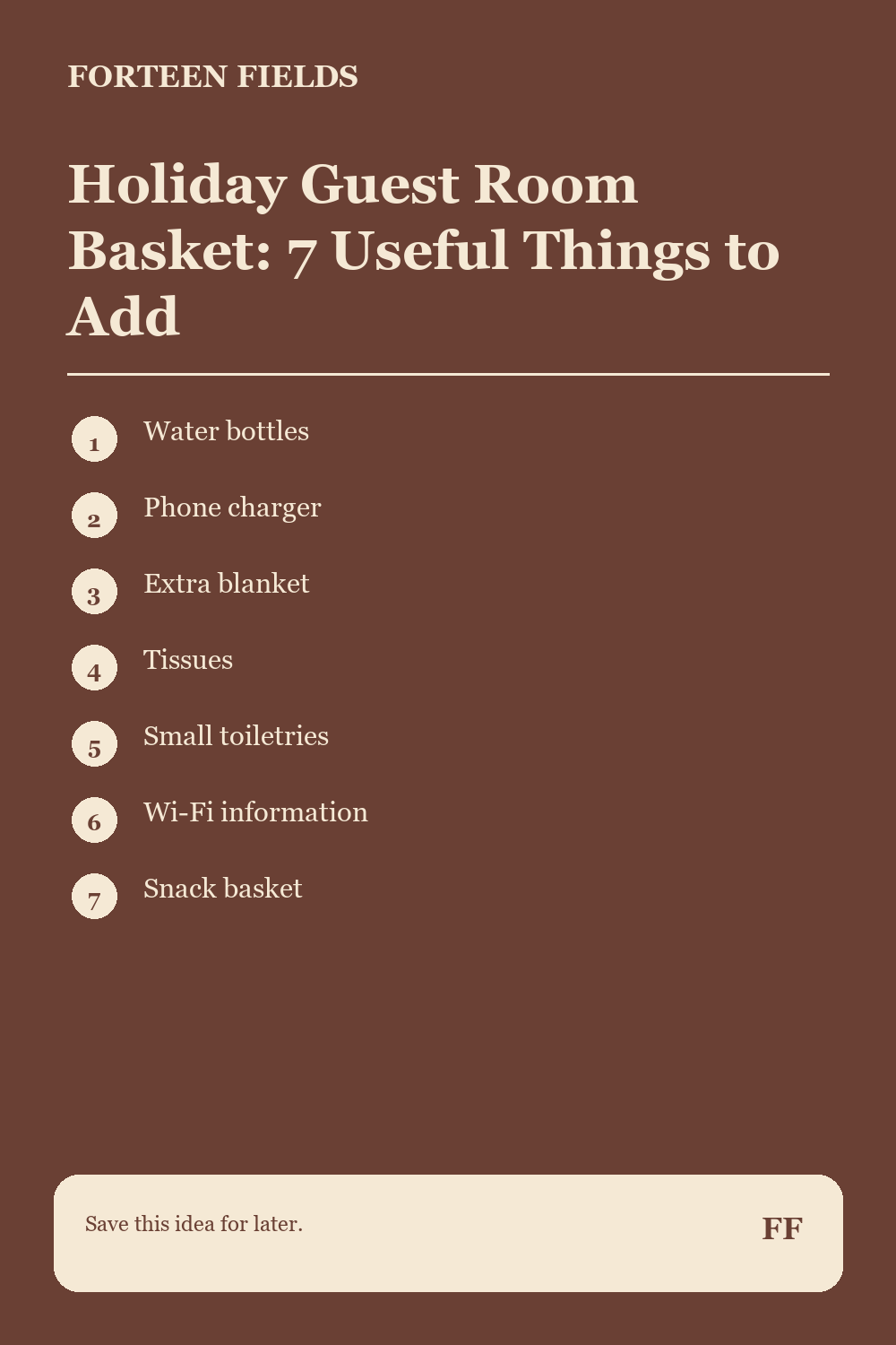 Holiday Guest Room Basket: 7 Useful Things to Add