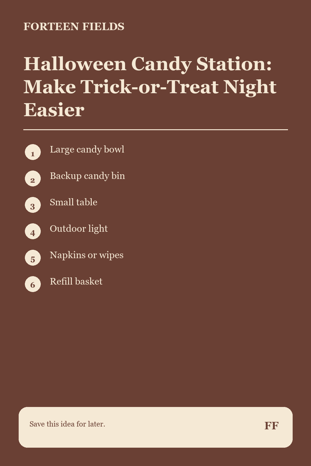 Halloween Candy Station: Make Trick-or-Treat Night Easier