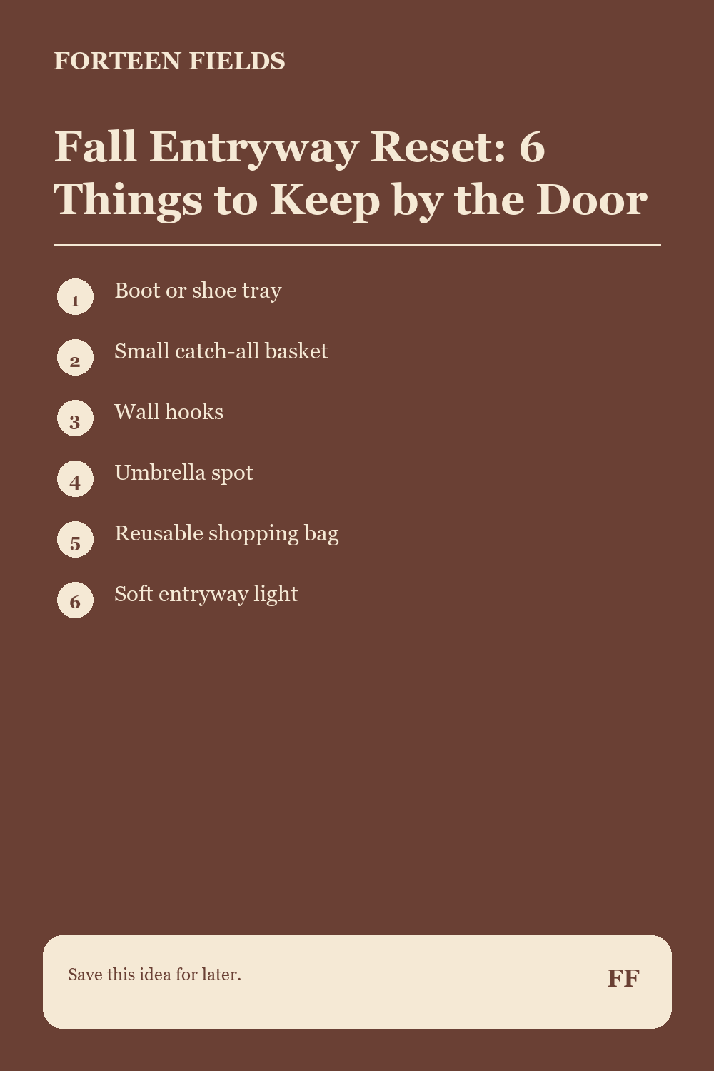 Fall Entryway Reset: 6 Things to Keep by the Door