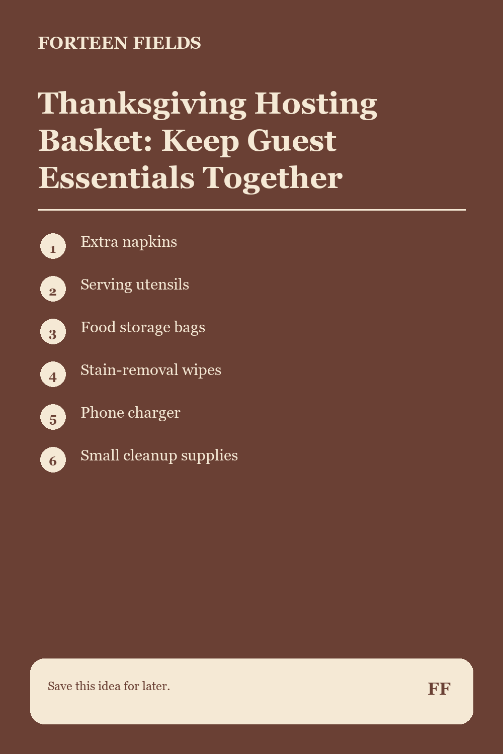 Thanksgiving Hosting Basket: Keep Guest Essentials Together
