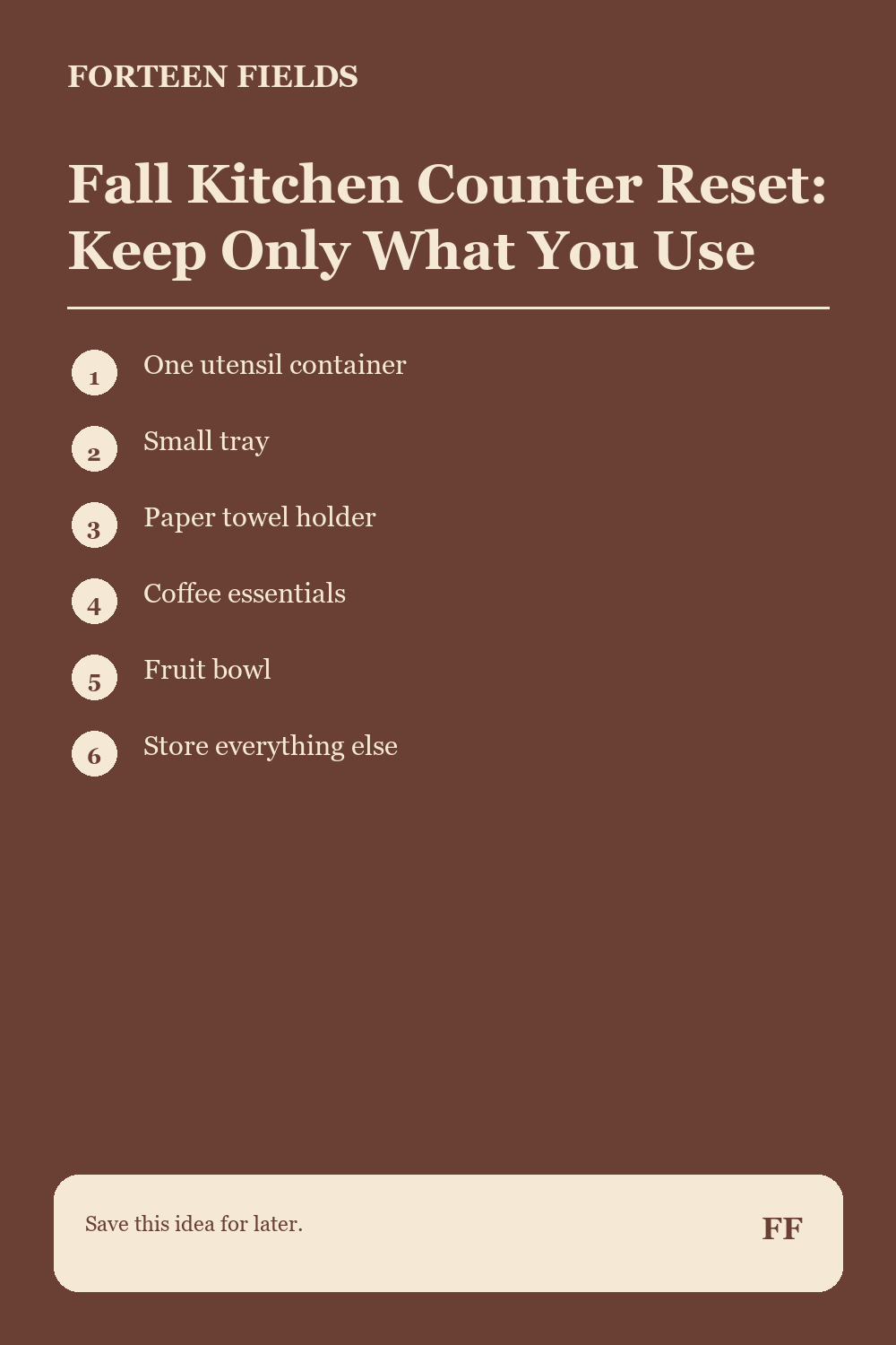 Fall Kitchen Counter Reset: Keep Only What You Use