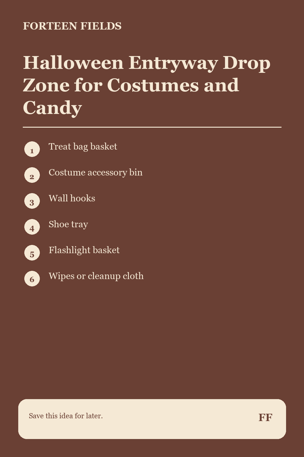 Halloween Entryway Drop Zone for Costumes and Candy